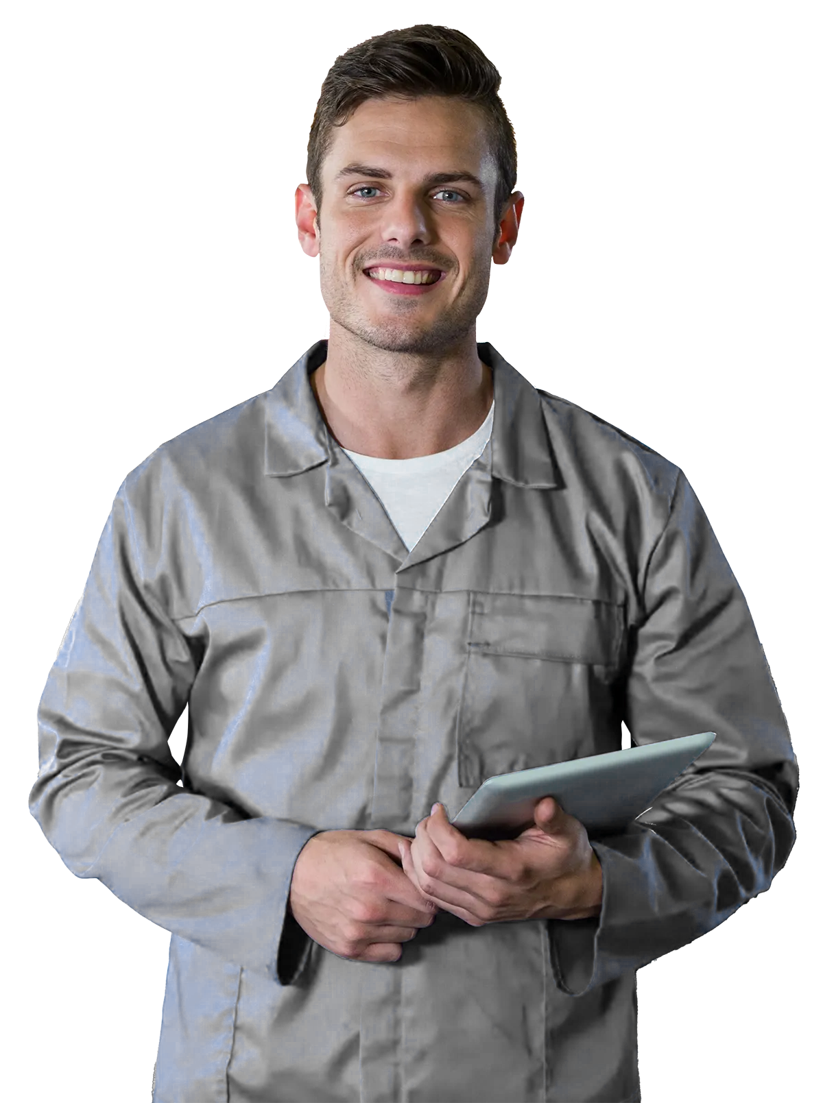 Mechanic with clipboard